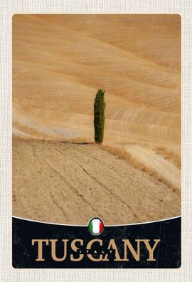 Blechschild 20x30 cm - Toskana Italien Wüste Natur Sand