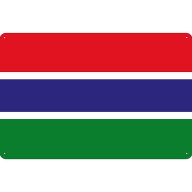 vianmo Blechschild Wandschild 20x30 cm Gambia Fahne Flagge
