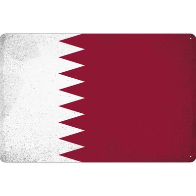 vianmo Blechschild Wandschild 20x30 cm Katar Fahne Flagge