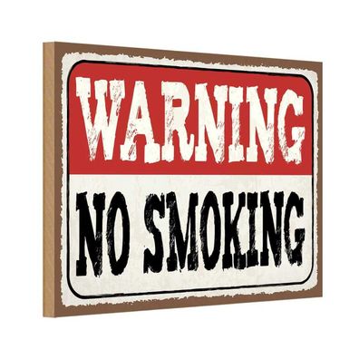 vianmo Holzschild 20x30 cm Haus Garten Warning no smoking