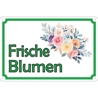 vianmo Blechschild 20x30 cm gewölbt Hofladen Marktstand Laden frische Blumen Verkauf