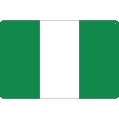 vianmo Blechschild Wandschild 18x12 cm Nigeria Fahne Flagge