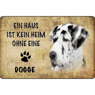 vianmo Blechschild 20x30 cm gewölbt Tier Dogge Hund Geschenk Metal