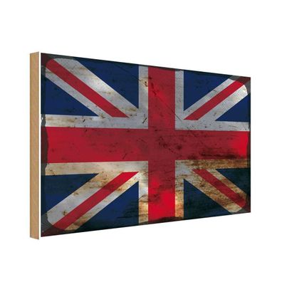 vianmo Holzschild Holzbild 18x12 cm Union Jack Vereinigtes Königreich Großbritanni...