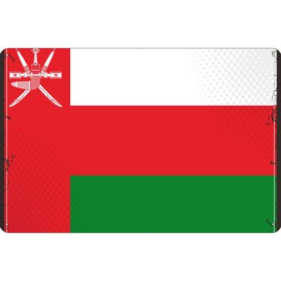 vianmo Blechschild Wandschild 20x30 cm Oman Fahne Flagge