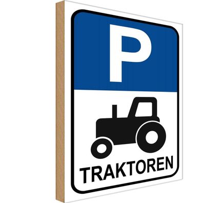 vianmo Holzschild 20x30 cm Parkplatzschild Parkplatz Traktor