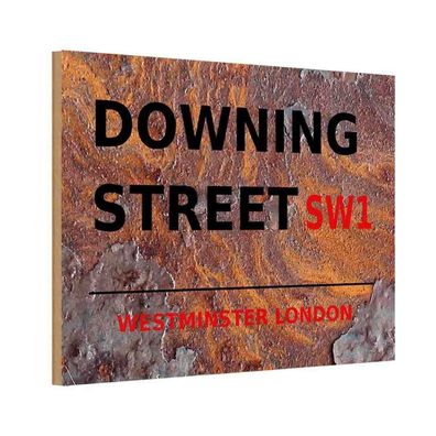Holzschild 20x30 cm - Westminster downing Street SW1