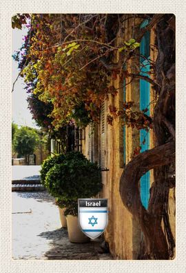 Blechschild 20x30 cm - Israel Stadt Pflanzen Urlaub