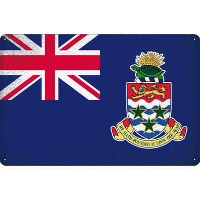 vianmo Blechschild Wandschild 20x30 cm Cayman Island Fahne Flagge