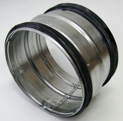 Nippel für Wickelfalzrohr/ Aluflexrohr NW80 bis 450 mm Lippendichtung Stahl verzinkt