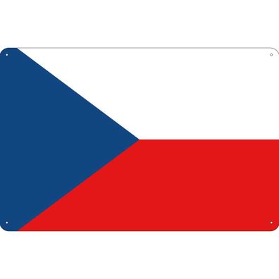 vianmo Blechschild Wandschild 20x30 cm Tschechien Fahne Flagge