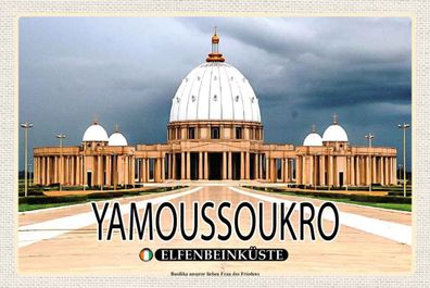 Blechschild 20x30 cm - Yamoussoukro Elfenbeinküste Basilika