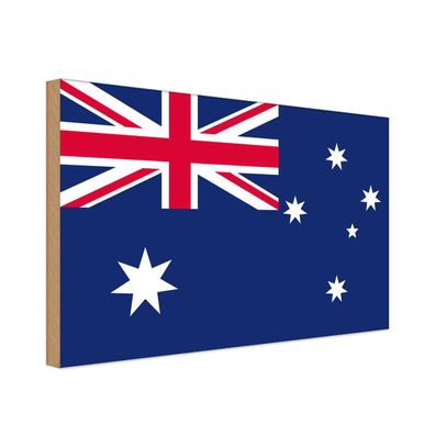 vianmo Holzschild Holzbild 18x12 cm Australien Fahne Flagge