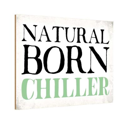 vianmo Holzschild 20x30 cm Dekoration natural born chiller Faultier
