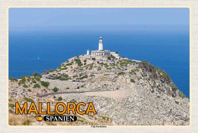 Blechschild 20x30 cm - Mallorca Spanien Cap Formentor Halbinsel