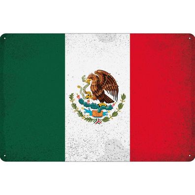 vianmo Blechschild Wandschild 20x30 cm Mexiko Fahne Flagge