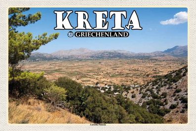 Holzschild 20x30 cm - Kreta Griechenland Lassithi Plateau