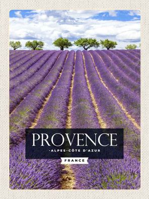 Holzschild 20x30 cm - Provence Alpes Cote D'azur Lavendel