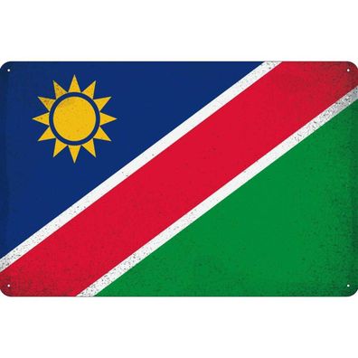 vianmo Blechschild Wandschild 18x12 cm Namibia Fahne Flagge