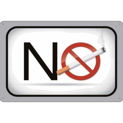 vianmo Blechschild 20x30 cm gewölbt Hinweis No smoking Rauchverbot