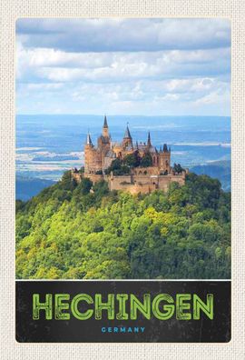 Blechschild 20x30 cm - Hechingen Aussicht Burg Hohenzollener