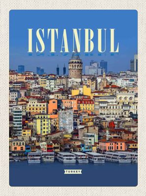 Blechschild 20x30 cm - Istanbul Turkey City Guide