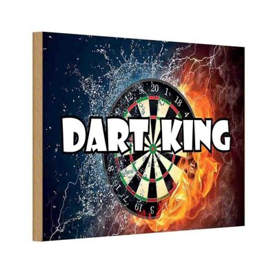 vianmo Holzschild 18x12 cm Sport Hobby Darts Dart King Metall Wanddeko