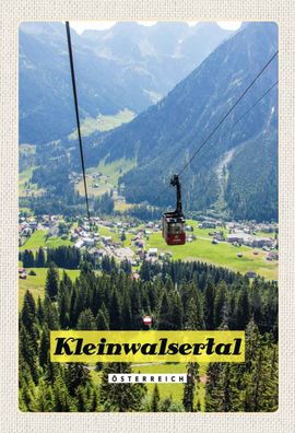 Blechschild 20x30 cm - Kleinwalsertal Österreich Gondel Natur