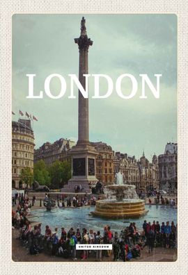 Blechschild 20x30 cm - London England Mittelalter Bild