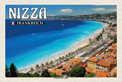 Blechschild 20x30 cm - Nizza Frankreich Promenade des Anglais