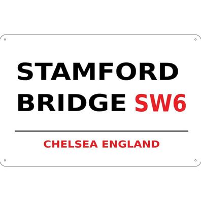 vianmo Blechschild 20x30 cm gewölbt England England Stamford Bridge SW6