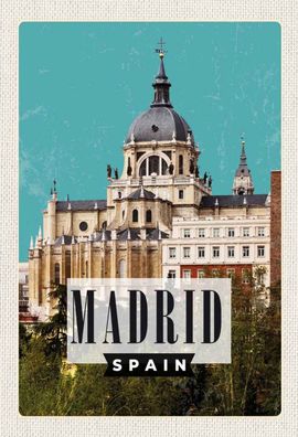 Holzschild 20x30 cm - Madrid Spanien Urlaubsort