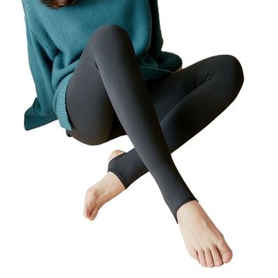 Damen-Winterstrumpfhose mit hoher Taille, warmer, dehnbarer Samt-Leggings, Stil 4