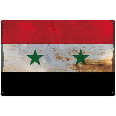 vianmo Blechschild Wandschild 18x12 cm Syrien Fahne Flagge