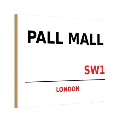 vianmo Holzschild 18x12 cm England Pall Mall SW1 Metall Wanddeko