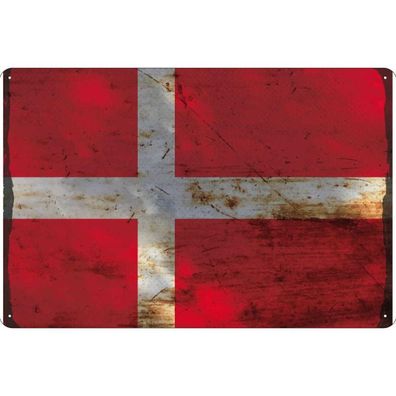 vianmo Blechschild Wandschild 20x30 cm Dänemark Fahne Flagge