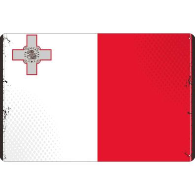 vianmo Blechschild Wandschild 20x30 cm Malta Fahne Flagge