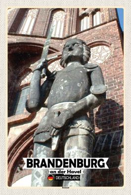 Blechschild 20x30 cm - Brandenburg an der Havel Roland