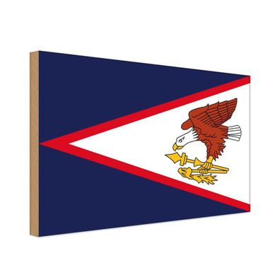 vianmo Holzschild Holzbild 20x30 cm American Samoa Fahne Flagge