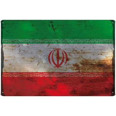 vianmo Blechschild Wandschild 20x30 cm Iran Fahne Flagge
