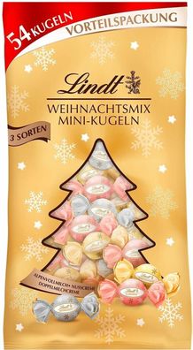 54 Lindt Mini Kugeln Glamour XXL Mischung Pralinen Weihnachten Schokolade 268g