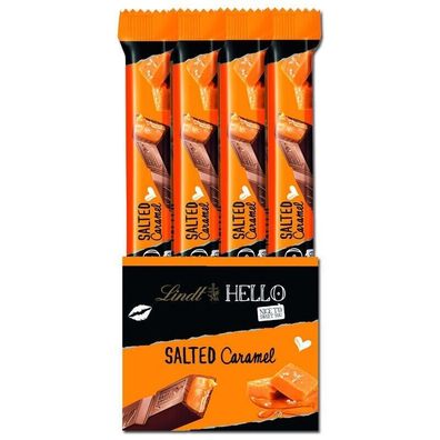 Lindt Hello Salted Caramel Stick, Schokolade, 24 Riegel je 39g