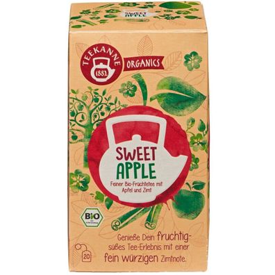Teekanne Organics Sweet Apple Bio Früchtetee mit Apfel und Zimt 50g