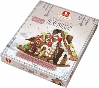 WEISS Hexenhaus Lebkuchenhaus zum Selberbauen mit fruchtgummi Deko 900g