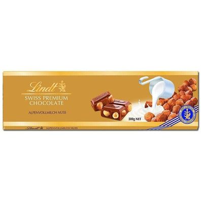 Lindt Vollmilch-Nuss-Schokolade 300g Tafel
