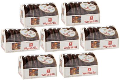 WEISS 7x 200g Weissella Oblaten Lebkuchen Zartbitter 20% Nüsse 1,4 Kg