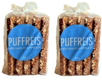 WAWI Puffreis mit Edelvollmilch Schokolade 1kg (2x500g)