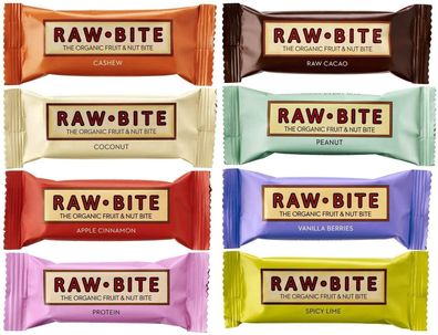 Raw Bite - Riegel (Eiweiss Protein Riegel) 12x50g Box