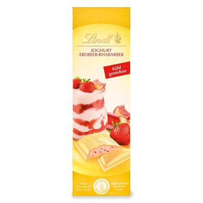 Lindt Joghurt Erdbeer-Rhabarber, weiß 100g