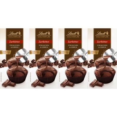 Lindt Couverture Zartbitter 4 x 100g